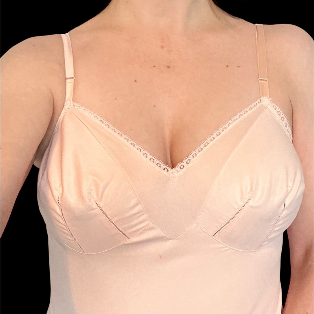 Emilio PUCCI Slip Pale Pink Vintage Negligee 1960s Formfit Rogers Lingerie - Picture 5 of 11